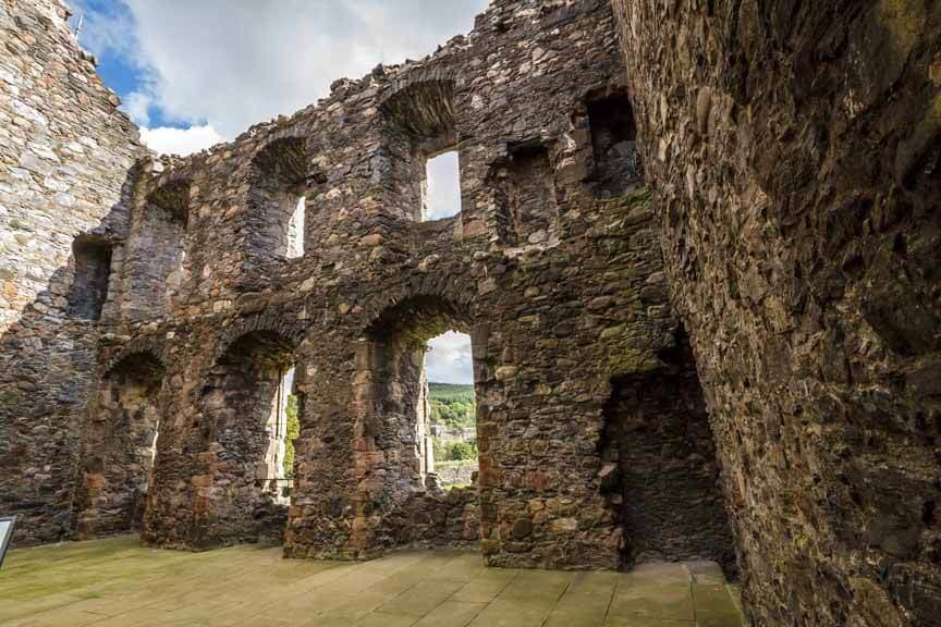 Überreste der grossen Halle in Balvenie Castle