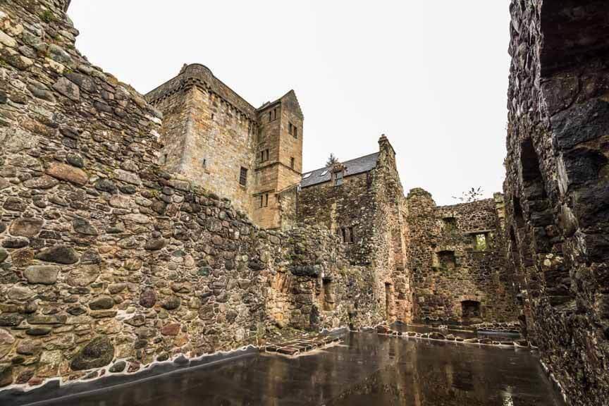 Überreste der grossen Halle von Campbell Castle