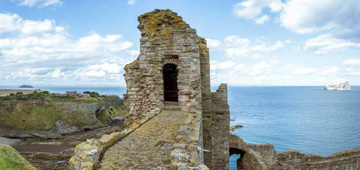 Überreste des Nordturms von Tantallon Castle