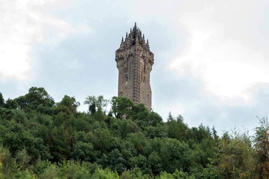 Spitze des Wallace Momuments nahe Stirling Castle